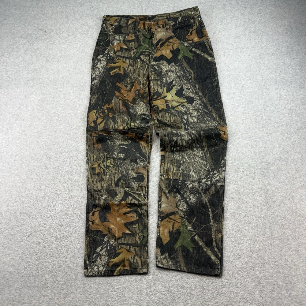 Wrangler Mossy Oak Jeans Mens 34x32 Breakup‎ Camo Double Knee Pants Vintage NEW